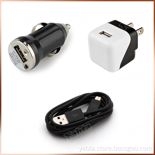 Wall Charger Car Charger USB Cable Mobile Phone Accessories 3 in 1 Charger Set
